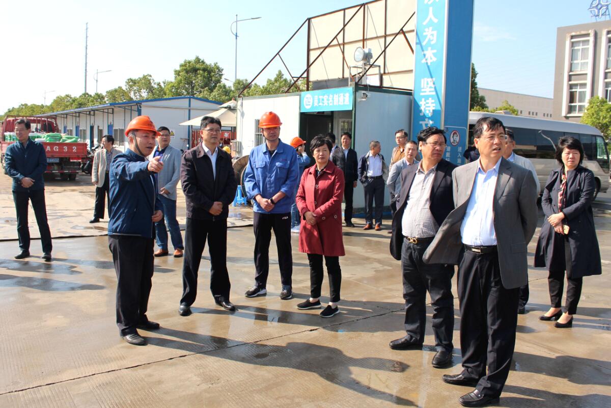 2019年10月15日，溧阳市人大常委会领导来公司视察新厂区建设
